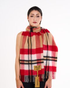 Yellow wool scarf.