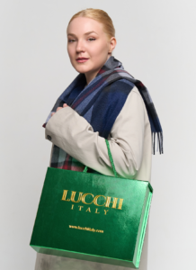 designer lambswool Christmas scarves